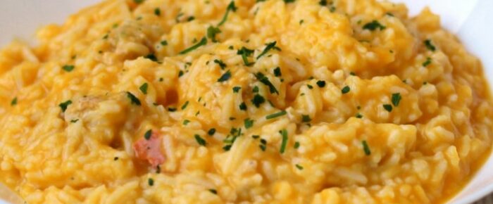 Risotto alla zucca e arancia